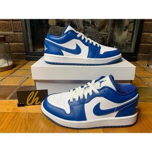 Women’s Sz 6.5 Air Jordan 1 Low Marina Blue Athletic Sneakers DC0774-114